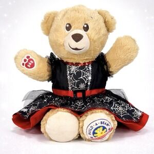 Build A Bear 2017 National Teddy Bear Day Plush Halloween Spider Web Dress 14"